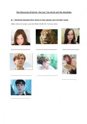 English Worksheet: The chronicles of Narnia - The Lion, The Witch and the Wardrobe