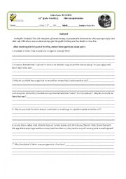 English Worksheet: Godsend, part 1