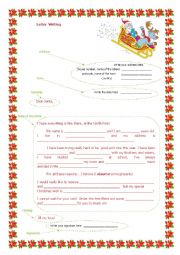 English Worksheet: SANTA CLAUS LETTER WRITING