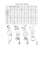 English Worksheet: English Turkish crossword