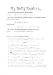 English Worksheet: Daily Routines