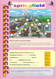 English Worksheet: Springfield  (part 1)