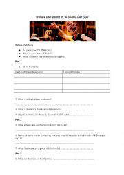 English Worksheet: Wallace and Gromit in: A Grand Day Out 