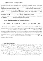 English Worksheet: Language Practice  1st form