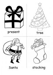 English Worksheet: Christmas Flashcards Part 1