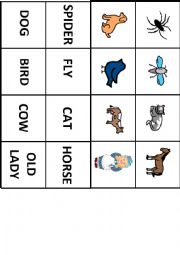 English Worksheet: Match it! Old Lady