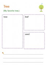 English Worksheet: Describe the tree