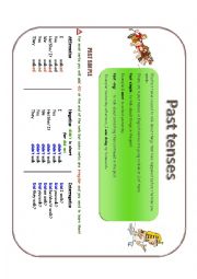 English Worksheet: Past tenses