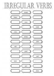 English Worksheet: Irregular Verbs