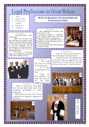 English Worksheet: Legal professions in Great Britain