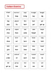 English Worksheet: Domino Irregular Verbs 