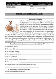 English Worksheet: mock exam