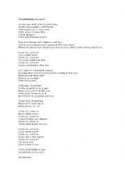 English Worksheet: Accidentally in love