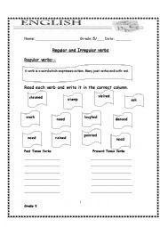 English Worksheet: past simple