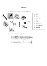 English Worksheet: tools