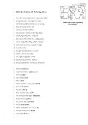 English Worksheet: Emotions&feelings