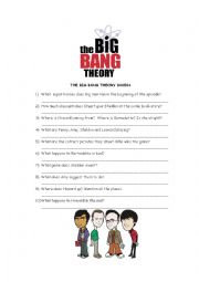 English Worksheet: The Big Bang Theory