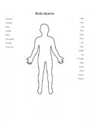 English Worksheet: Body injuries