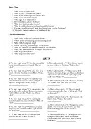 English Worksheet: Christmas activities and New Year discussion