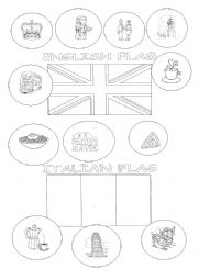 English Worksheet: ENGLISH AND ITALIAN FLAG