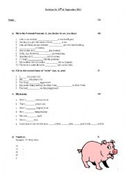 English Worksheet: Revision Beginners/ Early Elementary