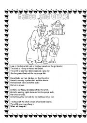 English Worksheet: Hansel and Gretel