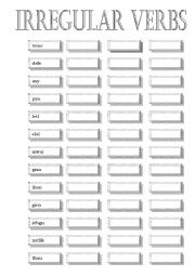 Irregular Verbs (with key)