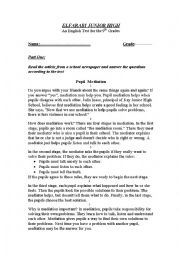 English Worksheet: A ninth grade test---Bwgining of the school year