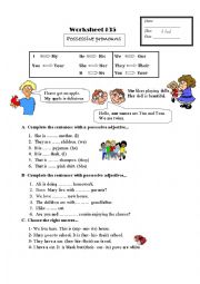 English Worksheet: Possessive pronouns