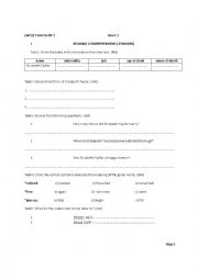 English Worksheet: end of term test n1 for first year