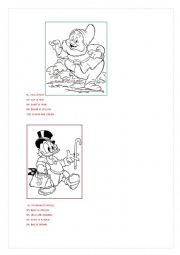 English Worksheet: colour the pictures.