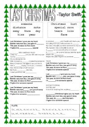 English Worksheet: LAST CHRISTMAS SONG
