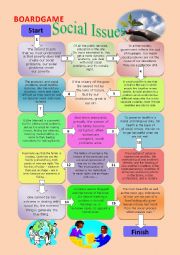 English Worksheet: Boardgame: Social Issues