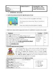 English Worksheet: FULL TERM TEST 7TH FORM