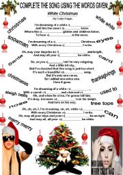 English Worksheet: CHRISTMAS SONG