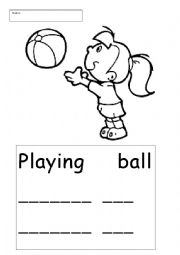 English Worksheet: Teaching Playing