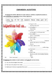 English Worksheet: adjectives & comparatives & superlatives