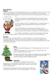 English Worksheet: Christmas traditions