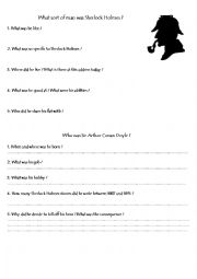 English Worksheet: Who was Sherlock Holmes