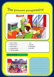 English Worksheet: Present continuous