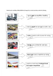 English Worksheet: First person in present simple