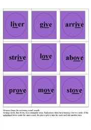 English Worksheet: Match the sounds game