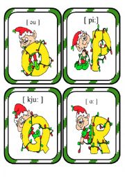 English Worksheet: Christmas Alphabet Flashcards Part 3