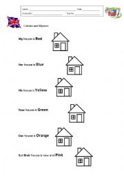 English Worksheet: colours