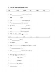 English Worksheet: present tense
