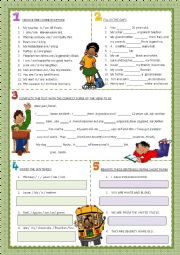 English Worksheet: verb to be - affirmative