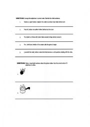 English Worksheet: Order of Adjectives