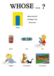 English Worksheet: whose ...?