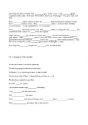 English Worksheet: movers practice