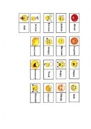 English Worksheet: Emotion dominoes